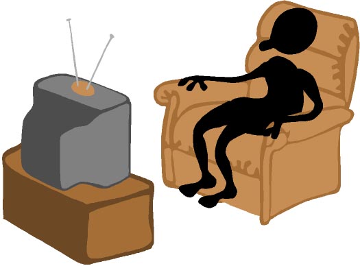 clipart man watching tv - photo #45